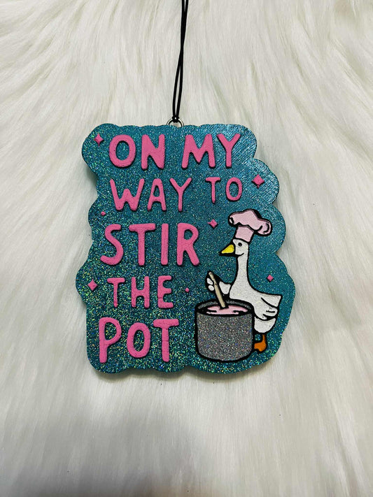 On my way to stir the pot car freshie