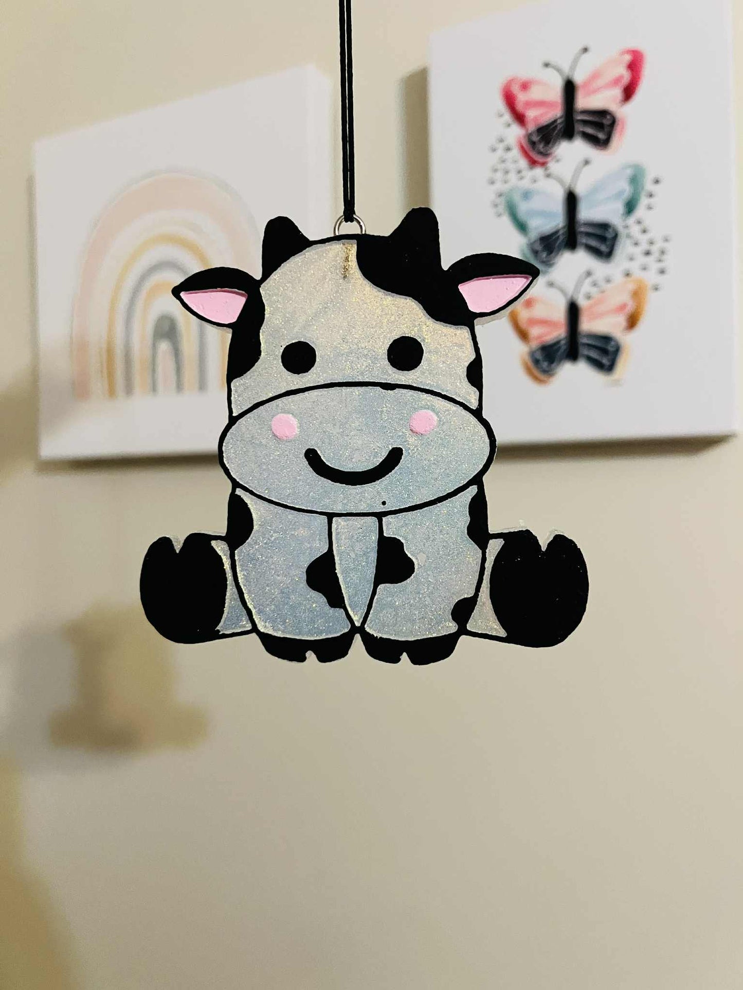 Cow car freshie
