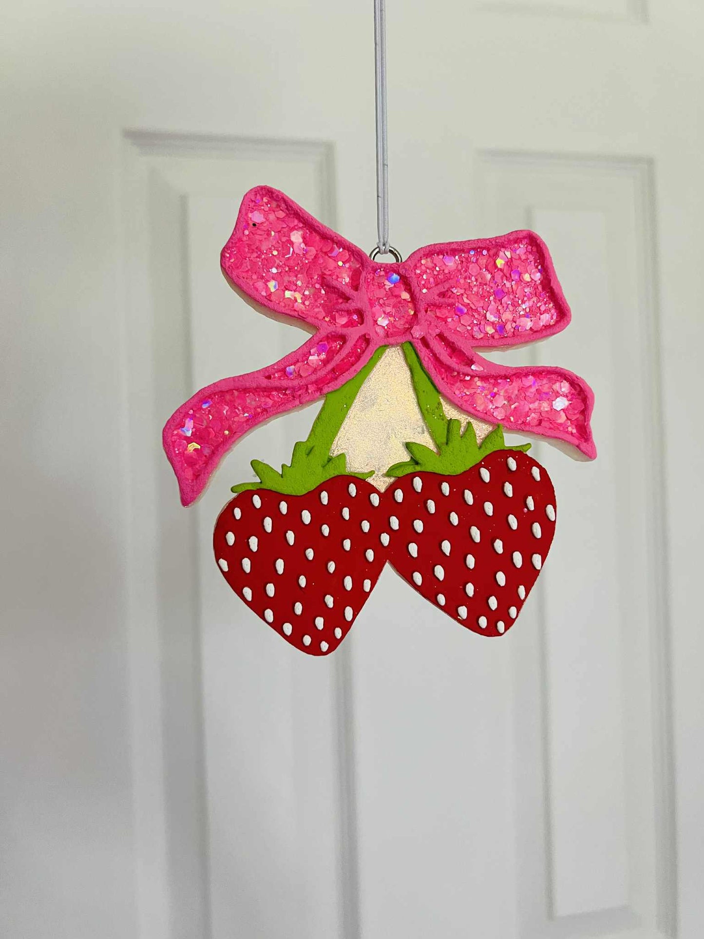 Strawberrie with bow car freshie