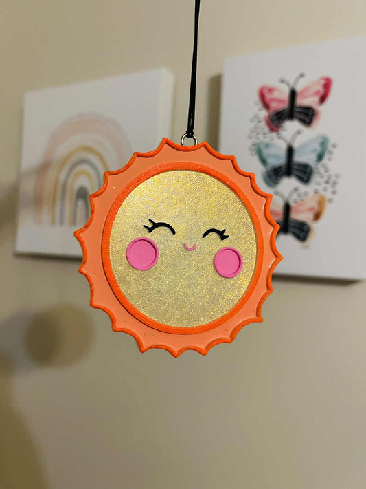 Smiley sun car freshie
