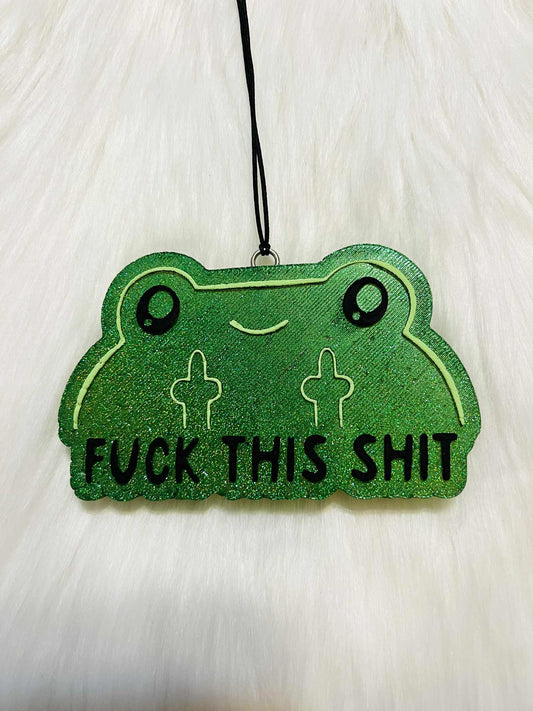 Fuck this shit frog car freshie